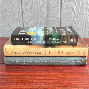 Set of Three Novels by Paula Hawkins, Lisa Wingate, and Beatrice Colin